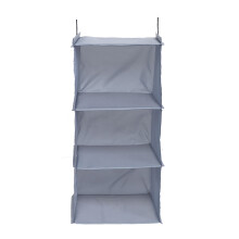 Wasbare kastorganizer van non-woven stof, opvouwbare opbergplanken met drie lagen, hangende kastorganizer voor optimaal ruimtegebruik.