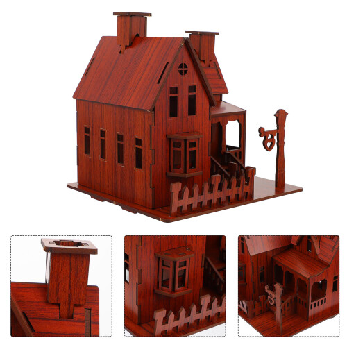 1Pc Creative House Model Assembly Puzzle Jigsaw 2