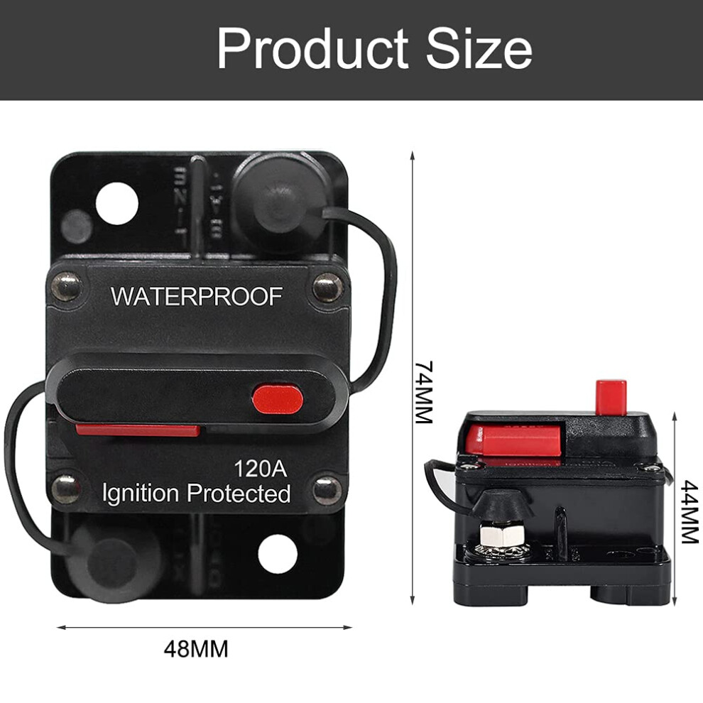 30A To 150A Circuit Breaker, Surface Mount Waterproof Auto Reset For Marine Boat Vehicles Protection 9128293449281