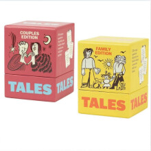 (A+B) TALES 150 Conversation Cards, Family Edition, Perfect for Family Games for Adults, Teens, and Kids, Gifts, Holidays, and Gatherings