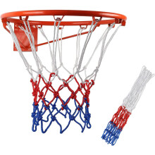 Rete da basket di ricambio, con suono squillante, di qualità agonistica, resistente agli urti e flessibile, adatta per campi interni ed esterni.