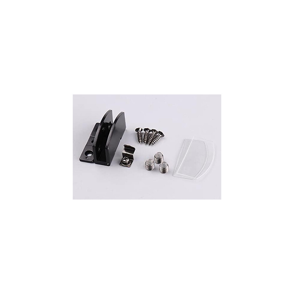 Glass Doors Hinge, Cabinet Clamp With Matte Black Finish For Non-Locking Applications, Resists Scratches And Corrosion, Suitable For Various Glass 9128293449137