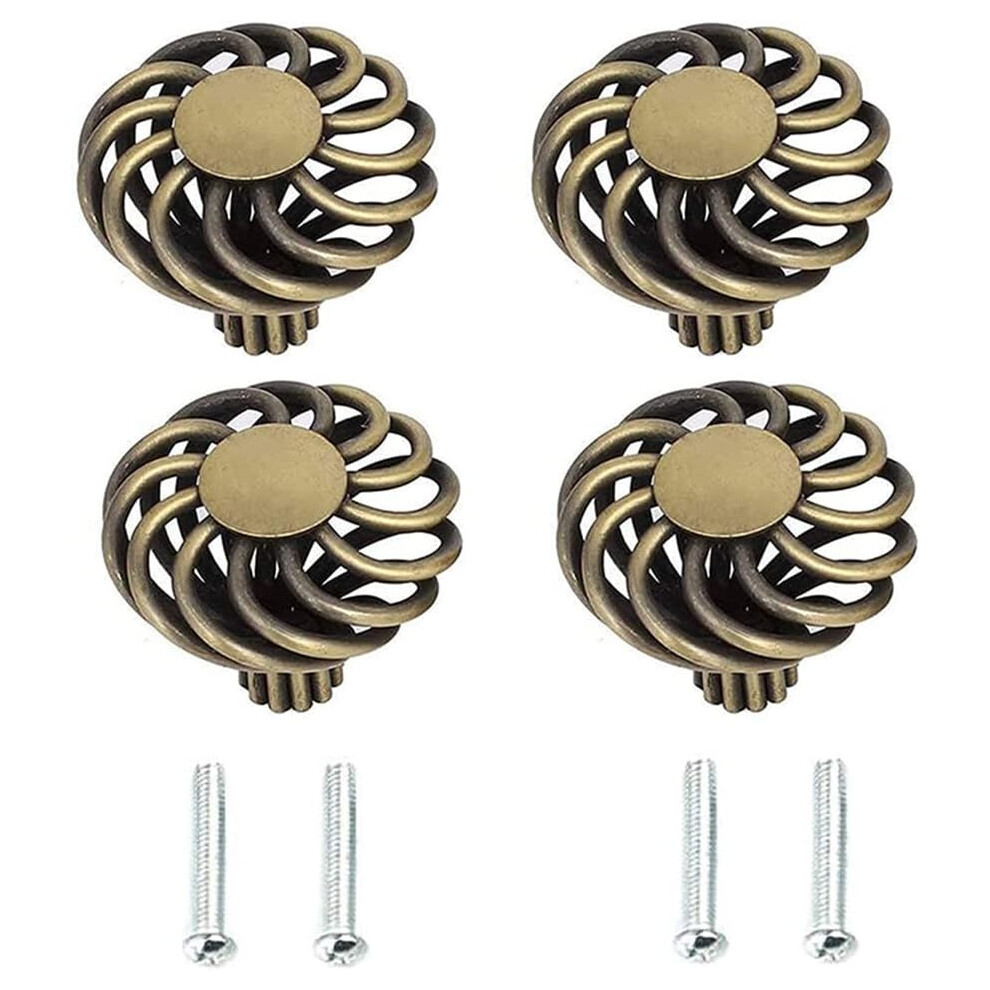 Birdcage Cabinet Knob, Intricately Crafted Hollow Design With Retro Style, Suitable For Cabinets Wardrobes Kitchen Cabinets Doors, Enhances 9433291806852