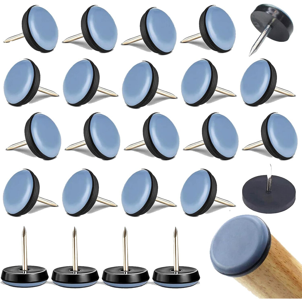 Premium Quality Glide Nail Nylon For Furniture Slider Pads, Heavy Furniture Slider Reduces Friction Noise On Hardwood Tile Floor Protector, 20 Pieces 9004841771007
