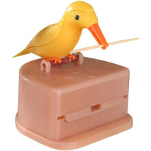 Dispenser di stuzzicadenti Avian Artistry, elegante design a forma di picchio per la tua tavola, la forma unica aggiunge un tocco di natura a