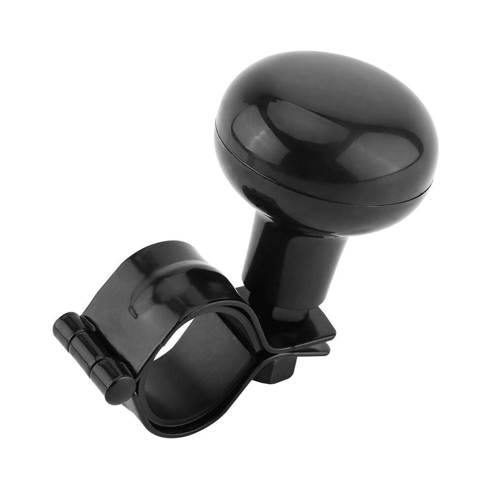 Steering Wheel Booster, Solid Spinner Knob Universal With Power Handles, 360 Degree Turn, For Cars, Trucks, And More (1Pcs) Black 9441426526384