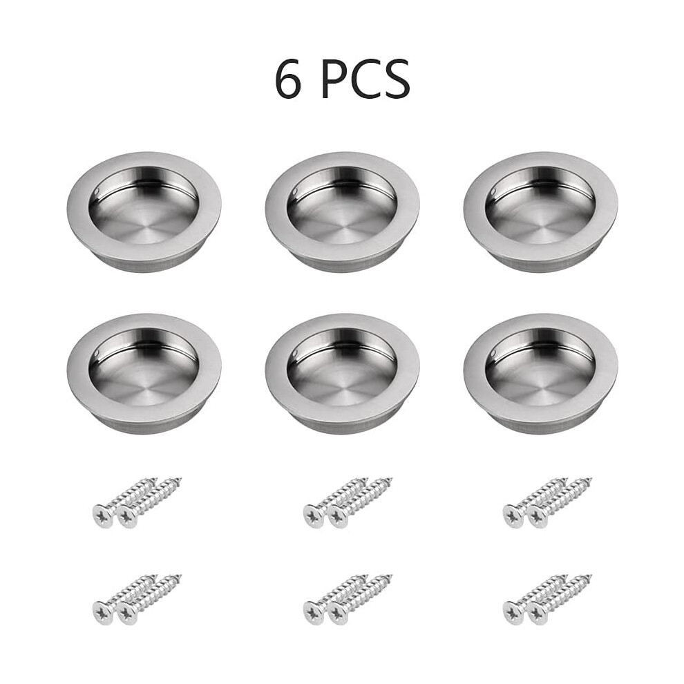 Recessed Door Pull For Cabinet Drawer, Flush Pull Handle 304 Stainless Steel Round Hidden Finger Pull, Rust Proof Corrosion Resistant Smooth Edge 9128293449762