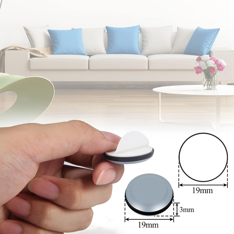 Adhesive Chair Carpet Sliders For Hardwood And Tile Surfaces, Self-Stick Furniture Sliders With Teflon Base, Furniture Sliders Noise Dampening Floor 9128293881180