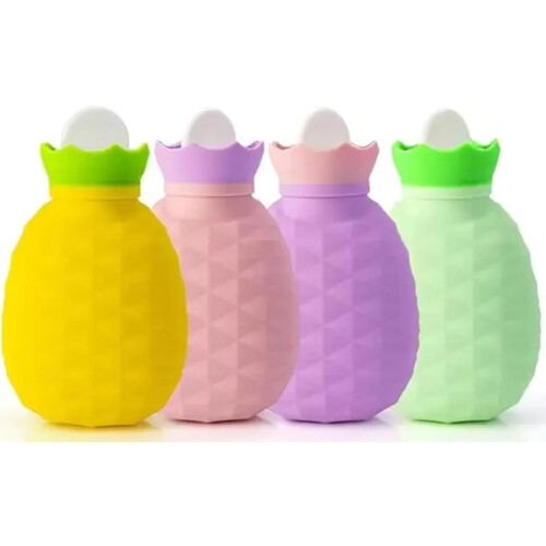 Mini Pineapple Silicone Hot Heat Bottle Hand Warmer Microwave Heating 200ml 1