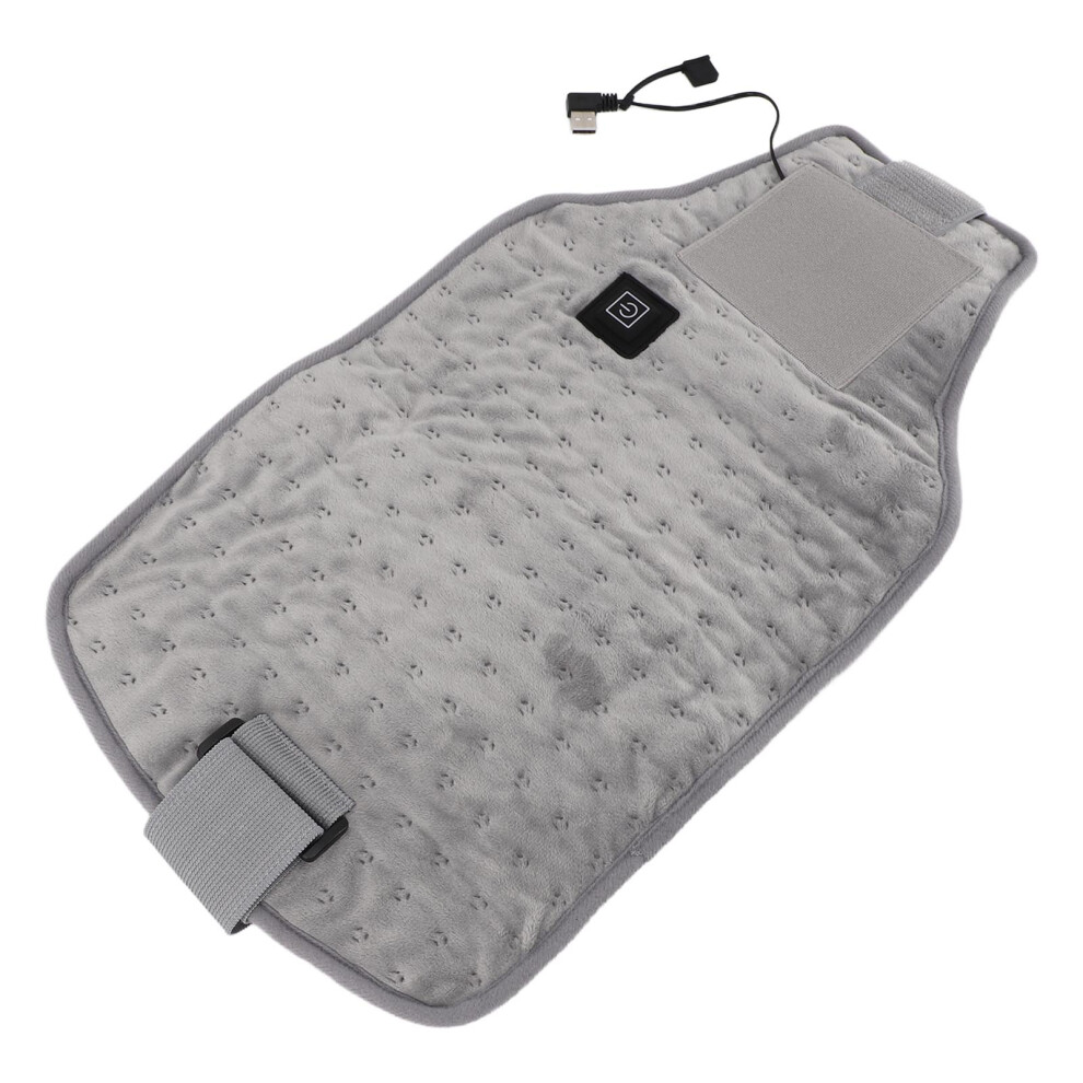 USB Heating Waist Wrap Fast Warm-Up Adjustable Temp Light Gray