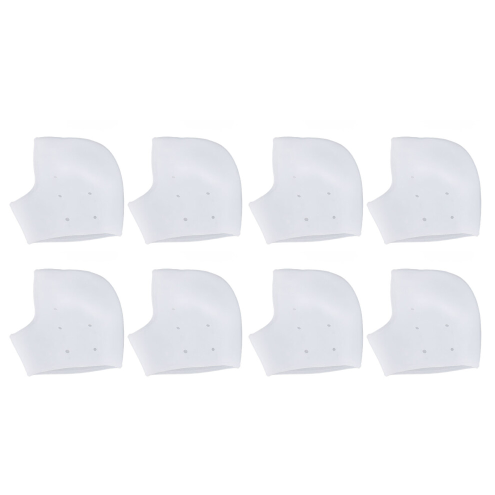 Reusuable Heel Protectors Gel Inserts For Cracked Heels Plantar Fasciitis Soft Cushioning Breathable Design Ventilated Holes Heel Support Achilles Te