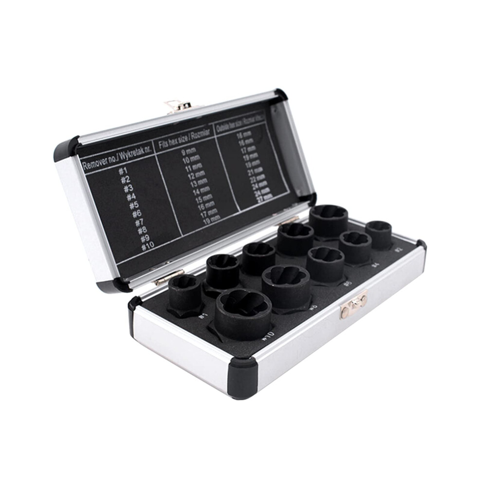 Bolt Extractor Set For Damaged Or Rusty Bolts And Nuts, Broken Stud Removal Tool With Case, 11Pcs 9365049071222