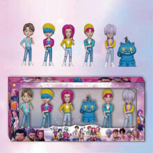 (6pcs Saja Boys) 6Pcs K-POP Demon Hunter Dolls Action Figure Saja Boys Toy Rumi Mira Zoey Figurine Doll Birthday Gift For Kids Fans