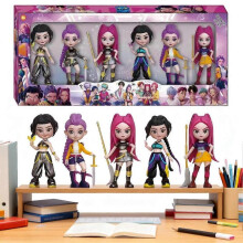 (6pcs Huntrix) 6Pcs K-POP Demon Hunter Dolls Action Figure Saja Boys Toy Rumi Mira Zoey Figurine Doll Birthday Gift For Kids Fans