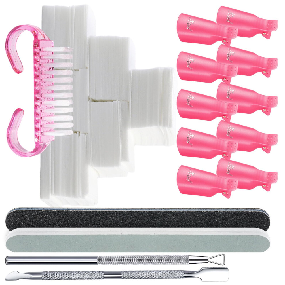 Professional Nail File and Buffer Set 7 Pieces Manicure and Pedicure with Cuticle Pusher Care Tools for Women