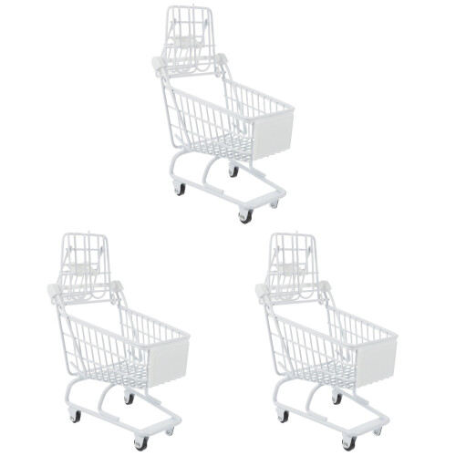3 Pièces Chariot De Supermarché Mini Chariot Pour Courses 2