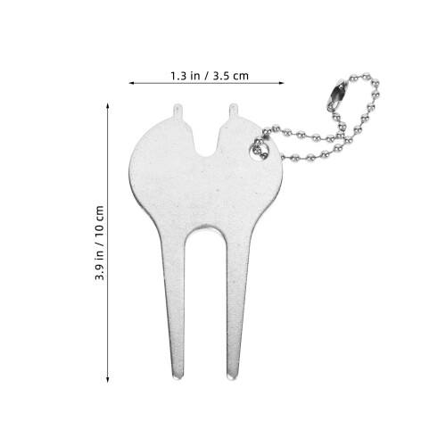 8Pièces Fourchette Divot En Acier Portable Argentée Pour Golf 1