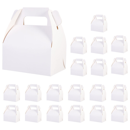 20Pièces Boîtes Carton Kraft Blanches, Range Aliments 2