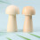 20 Unidades Escultura Madera Forma Setas 85mm 11