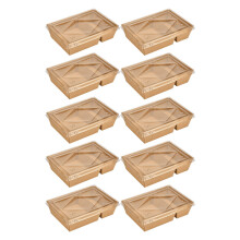 20Pièces Boîtes Stockage Alimentaire Kraft Bento Snack Picnic