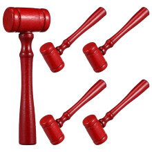 25Pièces Mini Maillets En Bois Rouge Pour Jeu D'imitation Enfants