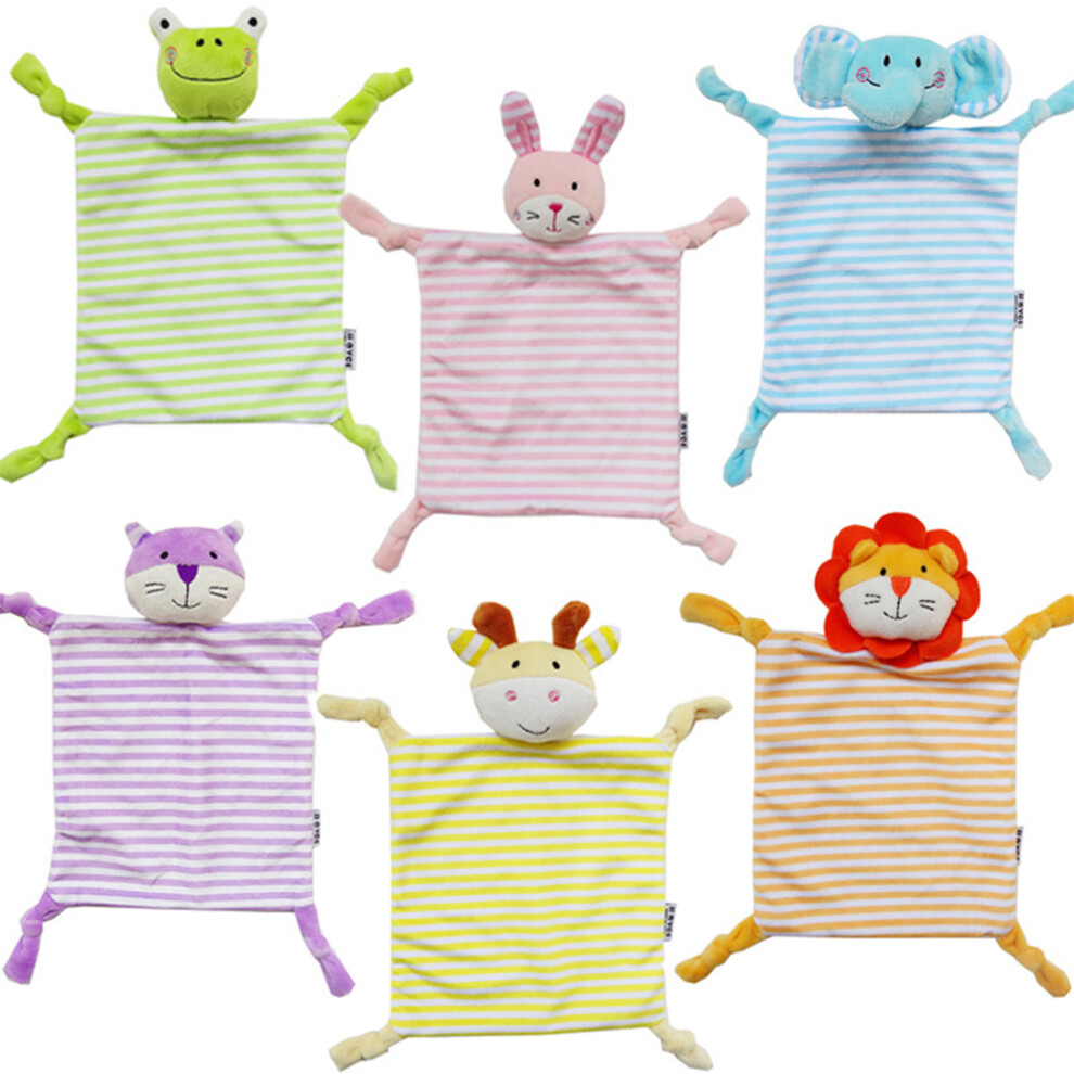 3Pcs Infant Teething Cloth Square Striped Plush Blanket Aboofan