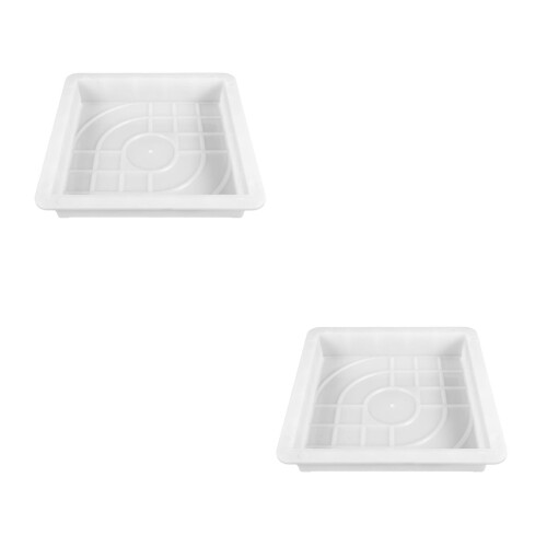 2 Count Diy Garden Concrete Paving Mold Cement White 1