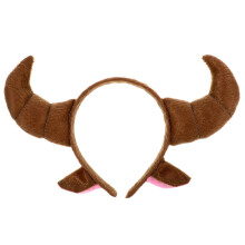 Ox Horn Headband Plush Hair Band For Kids Adults
