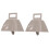 2sets The I Small Bells For Ornament Sheep Cattle 2pcs*2 1