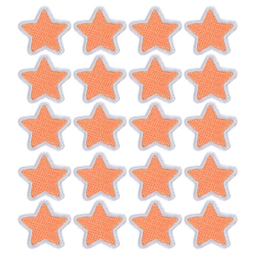 100 Pcs Pentagram Patch Polyester Rhinestones Sticker