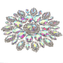 3 Pieces Adhesive Fabric Patch Decorative Rhinestone For Clothing