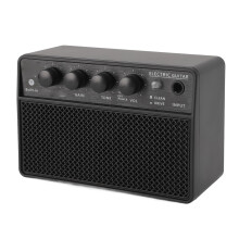Compact 0W BT Bass Amplifier Portable Guitar Speaker with Rechargeable Battery for Outdoor Use Black