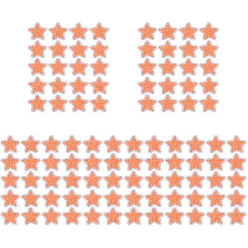 100 Pcs Pentagram Patch Polyester Rhinestones Sticker 1