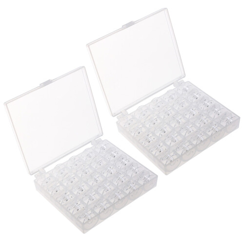100 Pcs/2 Sewing Machine Bobbins Spools For Machines Embroidered
