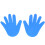 3 Pairs Colored Handprint Patches Massage Point Sheets Blue 1