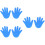 3 Pairs Colored Handprint Patches Massage Point Sheets Blue 7