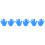 3 Pairs Colored Handprint Patches Massage Point Sheets Blue 4
