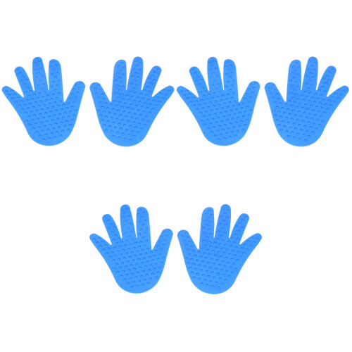 3 Pairs Colored Handprint Patches Massage Point Sheets Blue 2