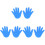 3 Pairs Colored Handprint Patches Massage Point Sheets Blue 2