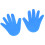 3 Pairs Colored Handprint Patches Massage Point Sheets Blue 10