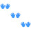 3 Pairs Colored Handprint Patches Massage Point Sheets Blue 9