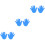 3 Pairs Colored Handprint Patches Massage Point Sheets Blue 5