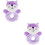 2pcs Purple Puzzle Newborn The Bell 6