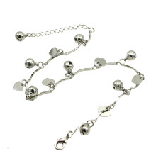 3 Pcs Simple Style Dainty Ankle Chain Elegant Bracelet Silver