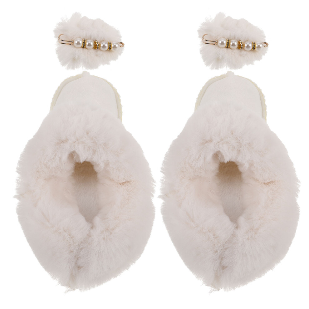 1Paio Rivestimento Scarpe In Morbido Bianco Lavabile-image