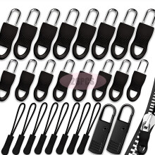 Zip Zipper, 26 Pieces Removable Metal Zipper Pull, Replacement for Purse, Clothes, Luggage