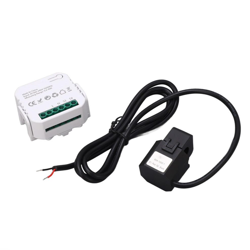 Wifi Energy Monitor Single Phase Clamp Power Meter 80A 100Â240Vac Black 6931368852380
