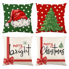 Linen Fabric Pillow Case Set, Polyester Blend Hidden Zipper Design, Easy Insertion Removal Decorative For Gift Suitable And Seasonal Decor