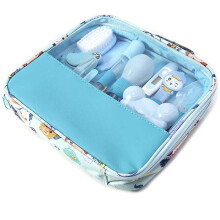 Babyverzorgingsset, essentiële babyverzorgingsset voor pasgeborenen, draagbaar reiscadeau voor baby's, inclusief neusaspirator, vingertandenborstel