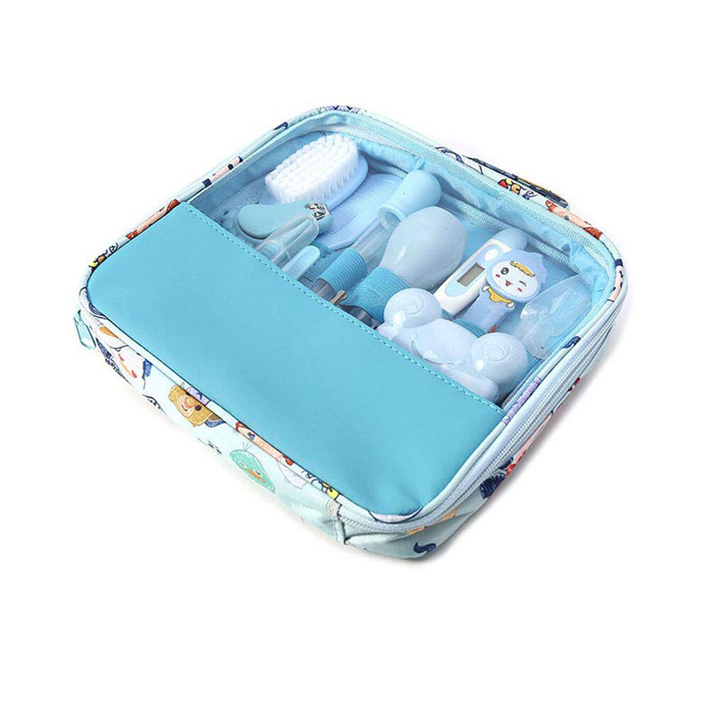 Baby Healthcare Grooming Kit, Essential Baby Care Set for Newborns, Travel Portable Baby Care Gift, Includes Nasal Aspirator, Finger Toothbrush, Comb
